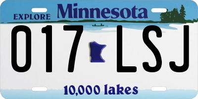 MN license plate 017LSJ