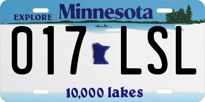 MN license plate 017LSL