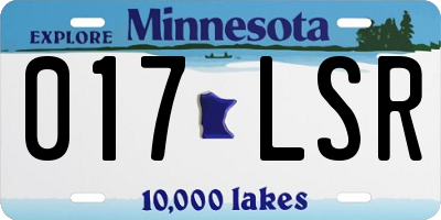 MN license plate 017LSR