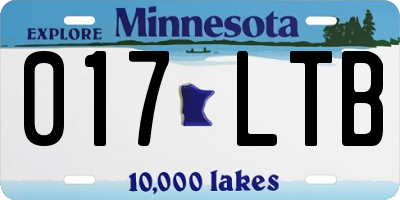 MN license plate 017LTB