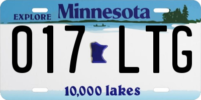 MN license plate 017LTG