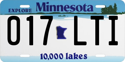 MN license plate 017LTI