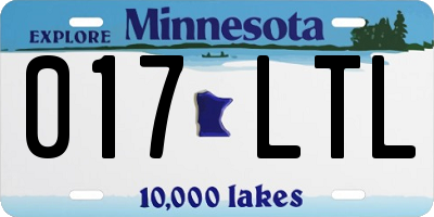 MN license plate 017LTL