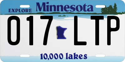 MN license plate 017LTP