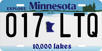 MN license plate 017LTQ