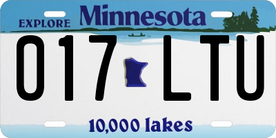 MN license plate 017LTU