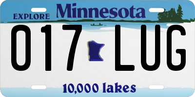 MN license plate 017LUG