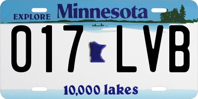 MN license plate 017LVB