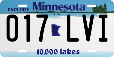 MN license plate 017LVI
