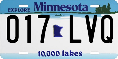 MN license plate 017LVQ