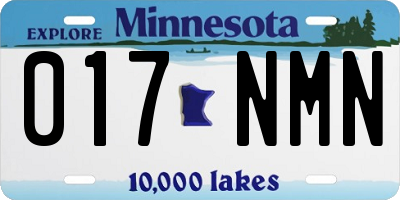 MN license plate 017NMN