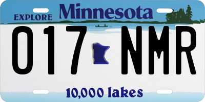 MN license plate 017NMR
