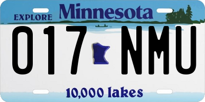 MN license plate 017NMU