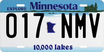 MN license plate 017NMV