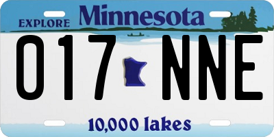 MN license plate 017NNE