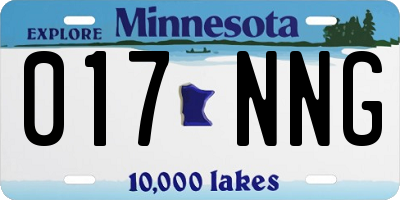 MN license plate 017NNG
