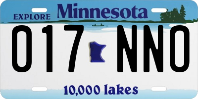 MN license plate 017NNO