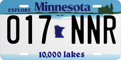 MN license plate 017NNR