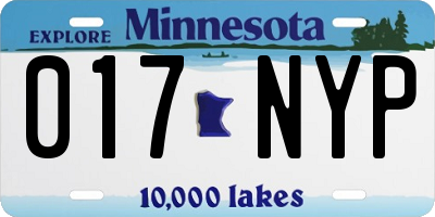 MN license plate 017NYP