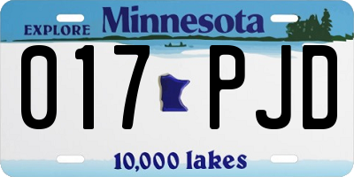 MN license plate 017PJD