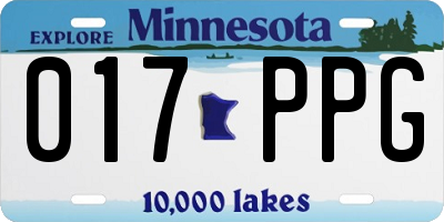 MN license plate 017PPG