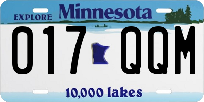 MN license plate 017QQM