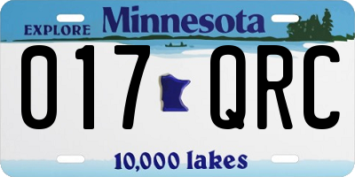 MN license plate 017QRC