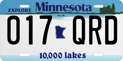 MN license plate 017QRD