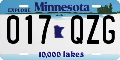 MN license plate 017QZG