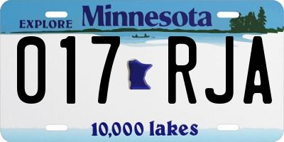 MN license plate 017RJA