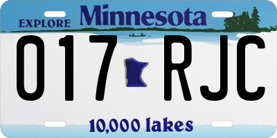 MN license plate 017RJC
