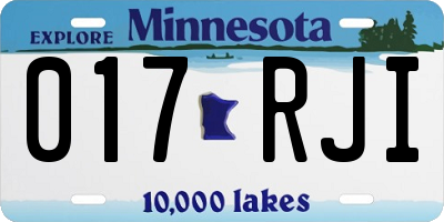 MN license plate 017RJI
