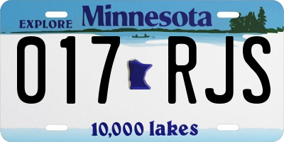 MN license plate 017RJS