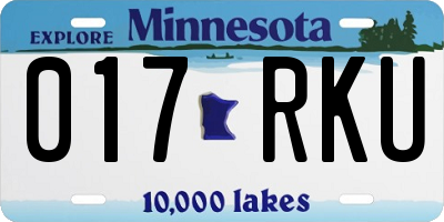 MN license plate 017RKU