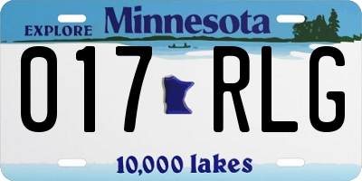 MN license plate 017RLG