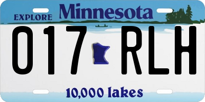MN license plate 017RLH