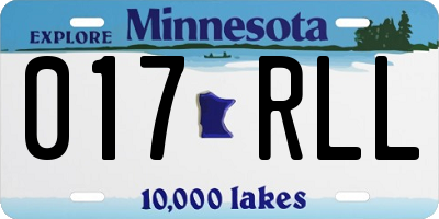 MN license plate 017RLL