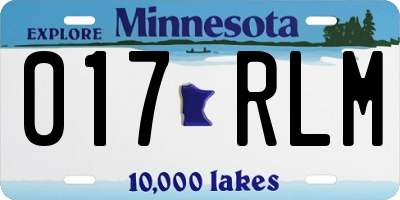 MN license plate 017RLM