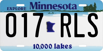MN license plate 017RLS