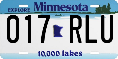 MN license plate 017RLU