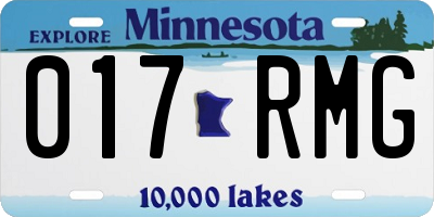 MN license plate 017RMG