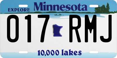 MN license plate 017RMJ
