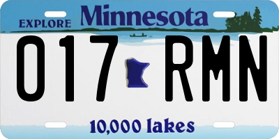 MN license plate 017RMN