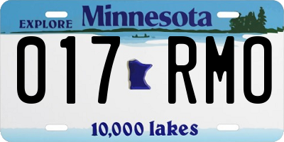 MN license plate 017RMO