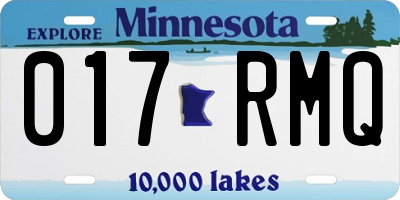 MN license plate 017RMQ