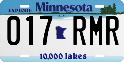 MN license plate 017RMR