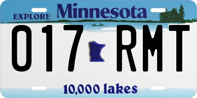 MN license plate 017RMT