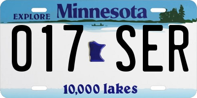 MN license plate 017SER