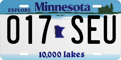 MN license plate 017SEU