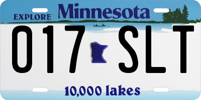 MN license plate 017SLT